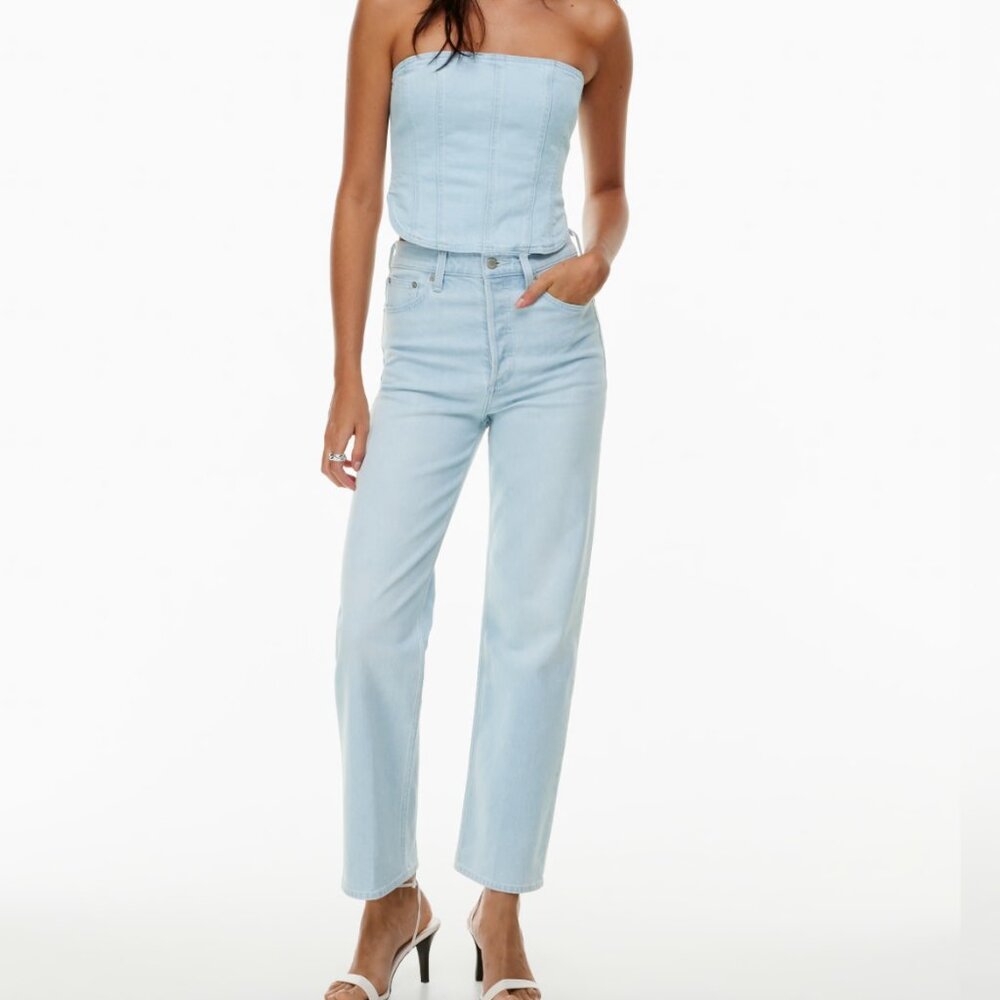 Denim Forum Arlo High Rise Straight Jeans